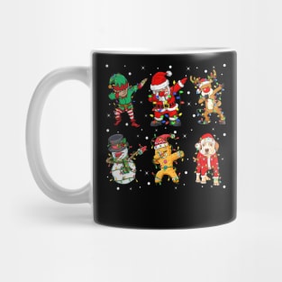 Dabbing Dab Santa Elf Labrador Retriever Dog Friends Christmas Lights Mug